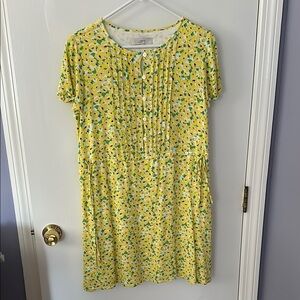 LOFT Sunny Yellow Floral Dress
